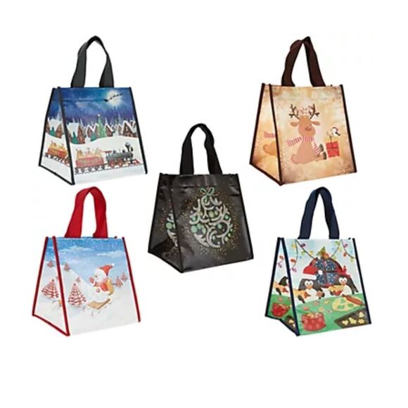 Lock & Lock Set of 5 Bowls Multi Color with Holiday Gift Bags NWT - Picture 7 of 7